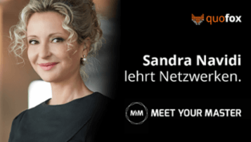 Sandra Navidi lehrt Netzwerken - von Meet Your Master - quofox