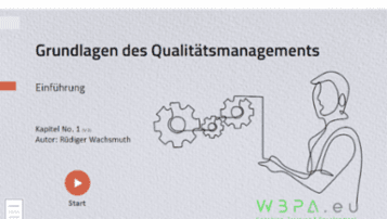 Grundlagen des Qualitätsmanagements; Basisschulung WBPA - wachsmuth business processadvisory