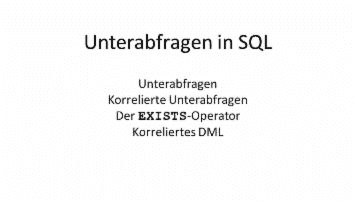 Unterabfragen in SQL - of Athanasios Manolopoulos - quofox